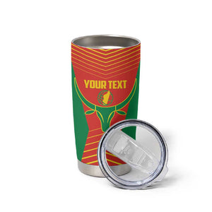 Afro Basketball Custom Madagascar Tumbler Cup Come On Angel Manzano - African Pride