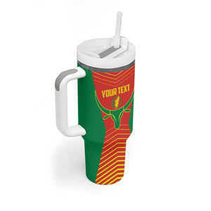 Afro Basketball Custom Madagascar Tumbler With Handle Come On Angel Manzano - African Pride