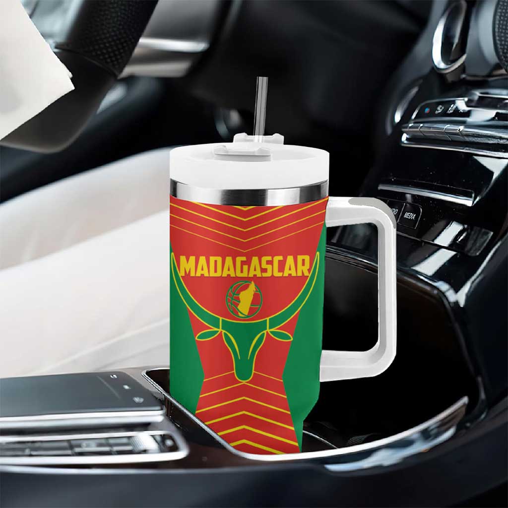Afro Basketball Custom Madagascar Tumbler With Handle Come On Angel Manzano - African Pride