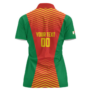 Afro Basketball Custom Madagascar Women Polo Shirt Come On Angel Manzano - African Pride