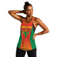Afro Basketball Custom Madagascar Women Racerback Tank Come On Angel Manzano - African Pride