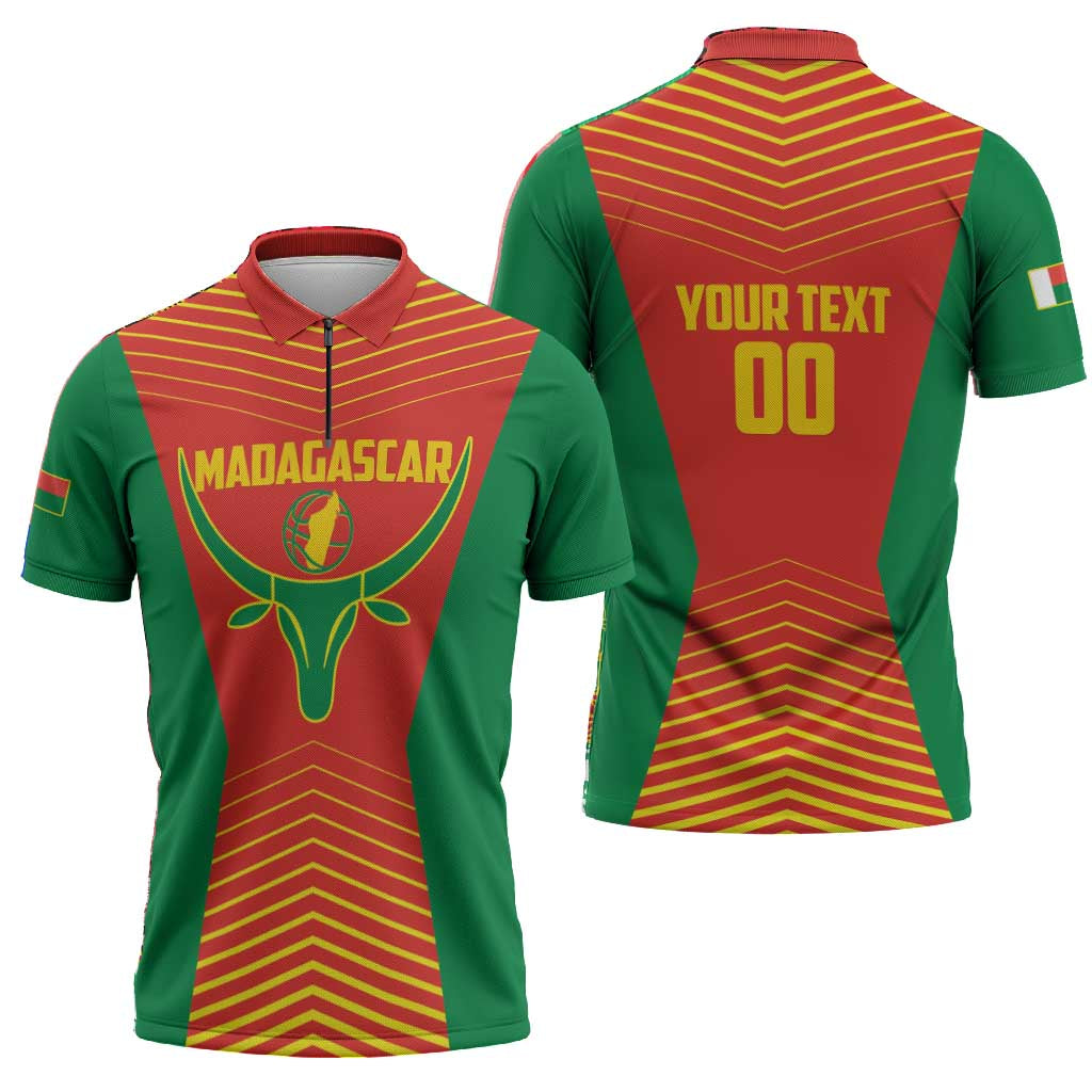 Madagascar Basketball Custom Zipper Polo Shirt Come On Angel Manzano
