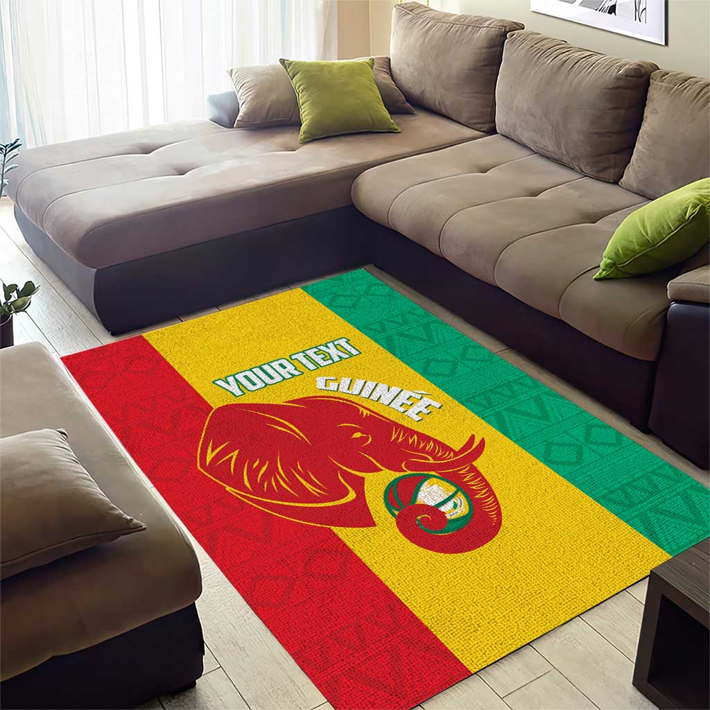 Afro Basketball Custom Guinea Area Rug Syli Nationale African Pattern - African Pride