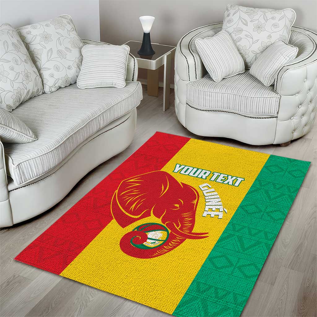 Afro Basketball Custom Guinea Area Rug Syli Nationale African Pattern - African Pride