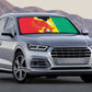 Guinea Basketball Custom Auto Sun Shade Syli Nationale African Pattern
