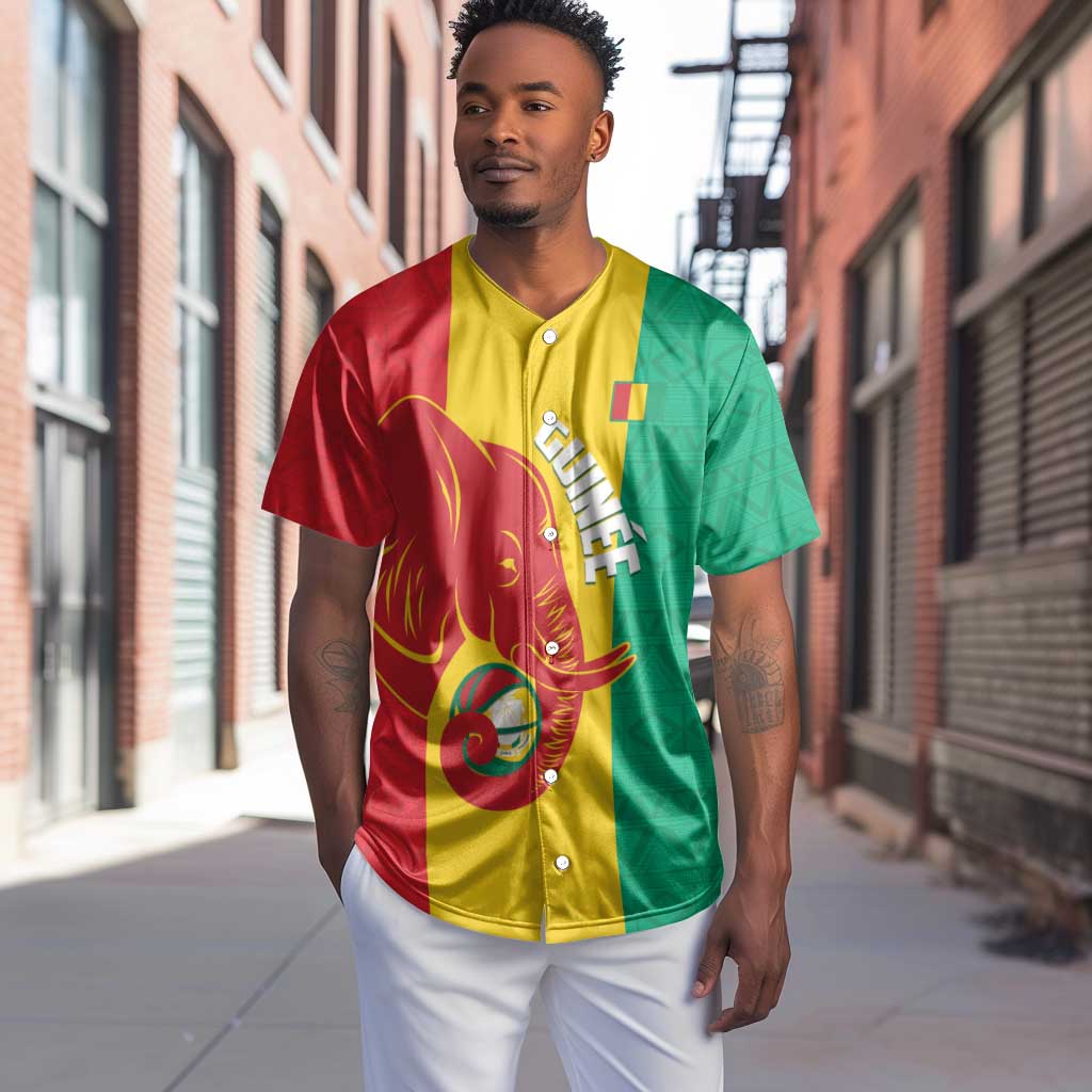 Afro Basketball Custom Guinea Baseball Jersey Syli Nationale African Pattern - African Pride