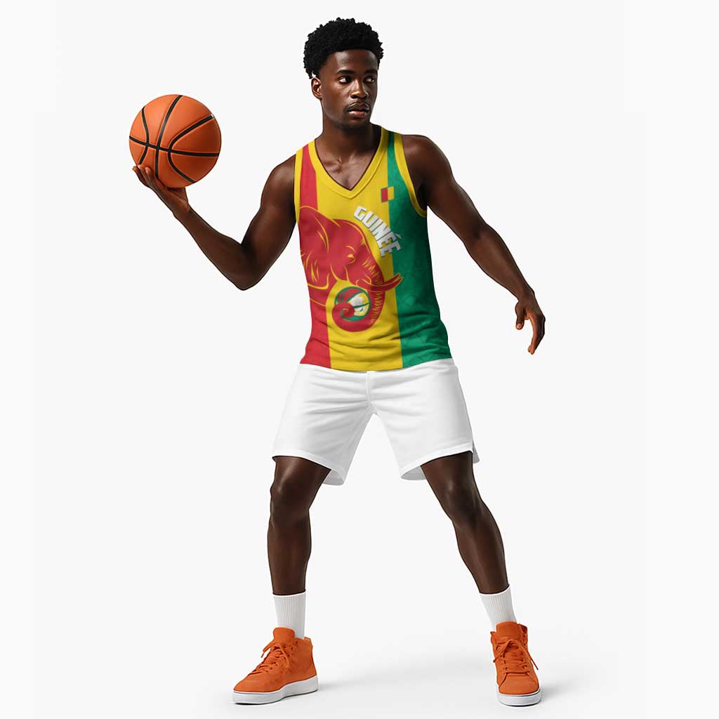 Afro Basketball Custom Guinea Basketball Jersey Syli Nationale African Pattern - African Pride