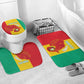 Guinea Basketball Custom Bathroom Set Syli Nationale African Pattern