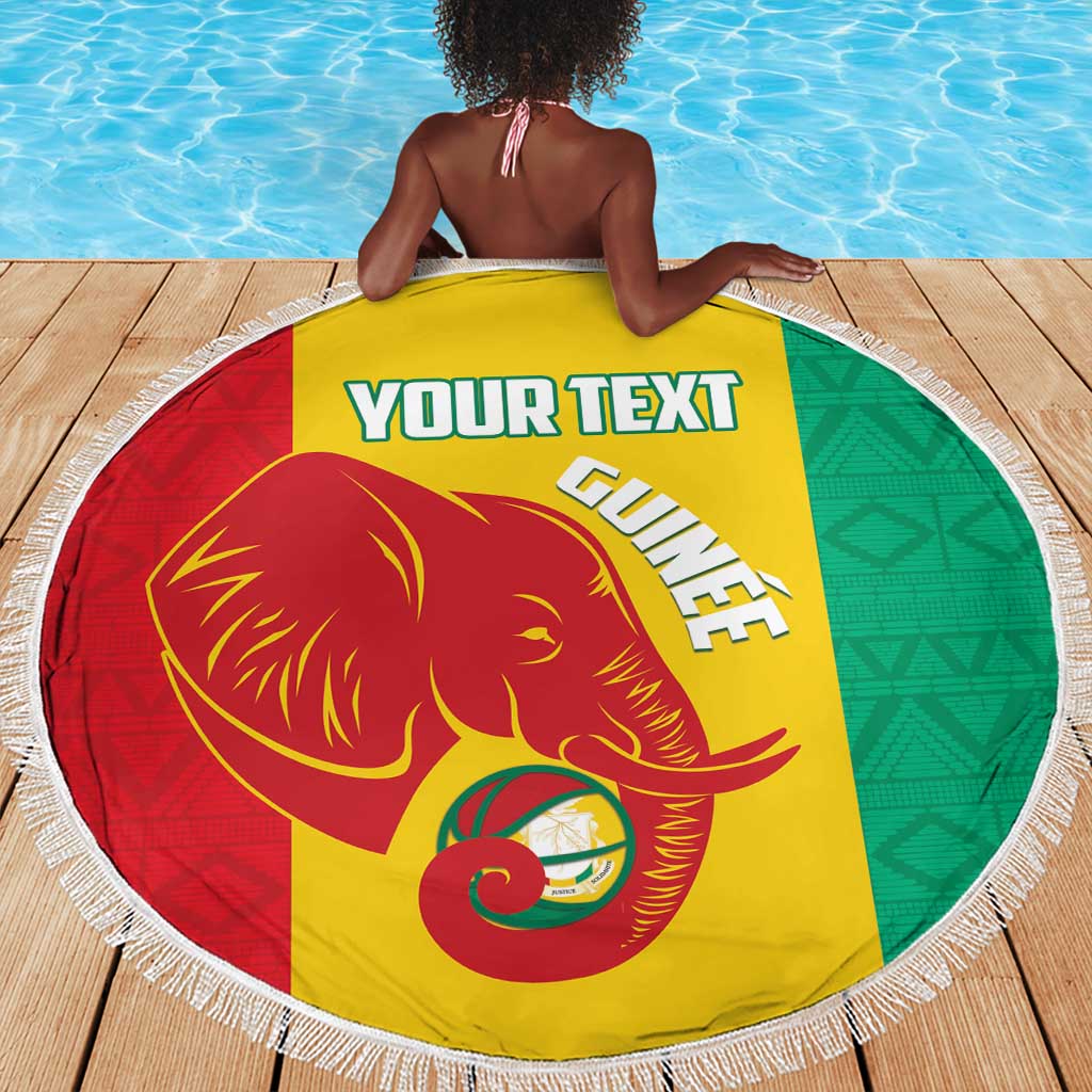 Afro Basketball Custom Guinea Beach Blanket Syli Nationale African Pattern - African Pride