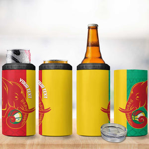 Afro Basketball Custom Guinea 4 in 1 Can Cooler Tumbler Syli Nationale African Pattern - African Pride