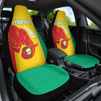 Afro Basketball Custom Guinea Car Seat Cover Syli Nationale African Pattern - African Pride