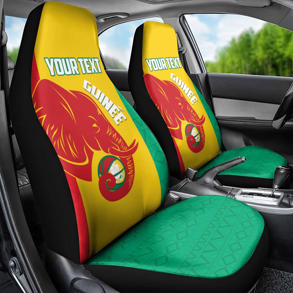 Afro Basketball Custom Guinea Car Seat Cover Syli Nationale African Pattern - African Pride