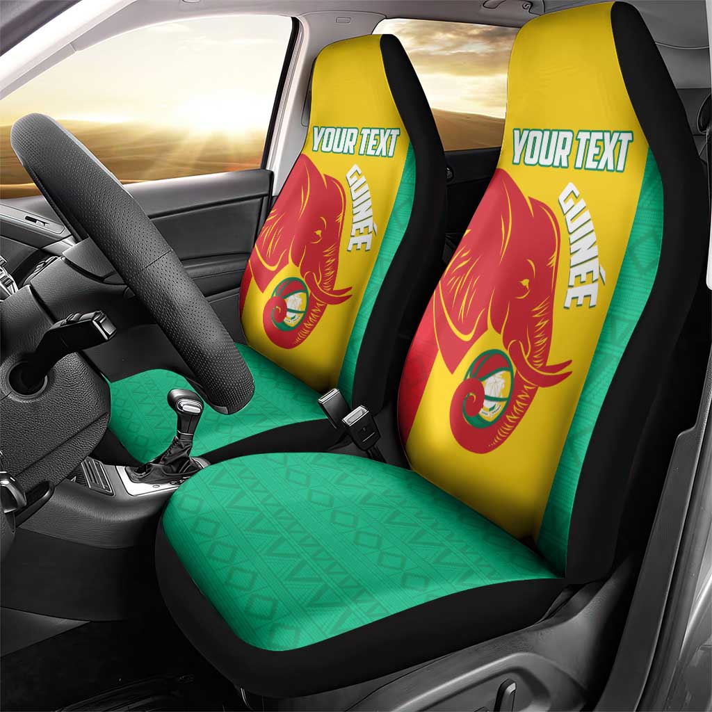 Afro Basketball Custom Guinea Car Seat Cover Syli Nationale African Pattern - African Pride