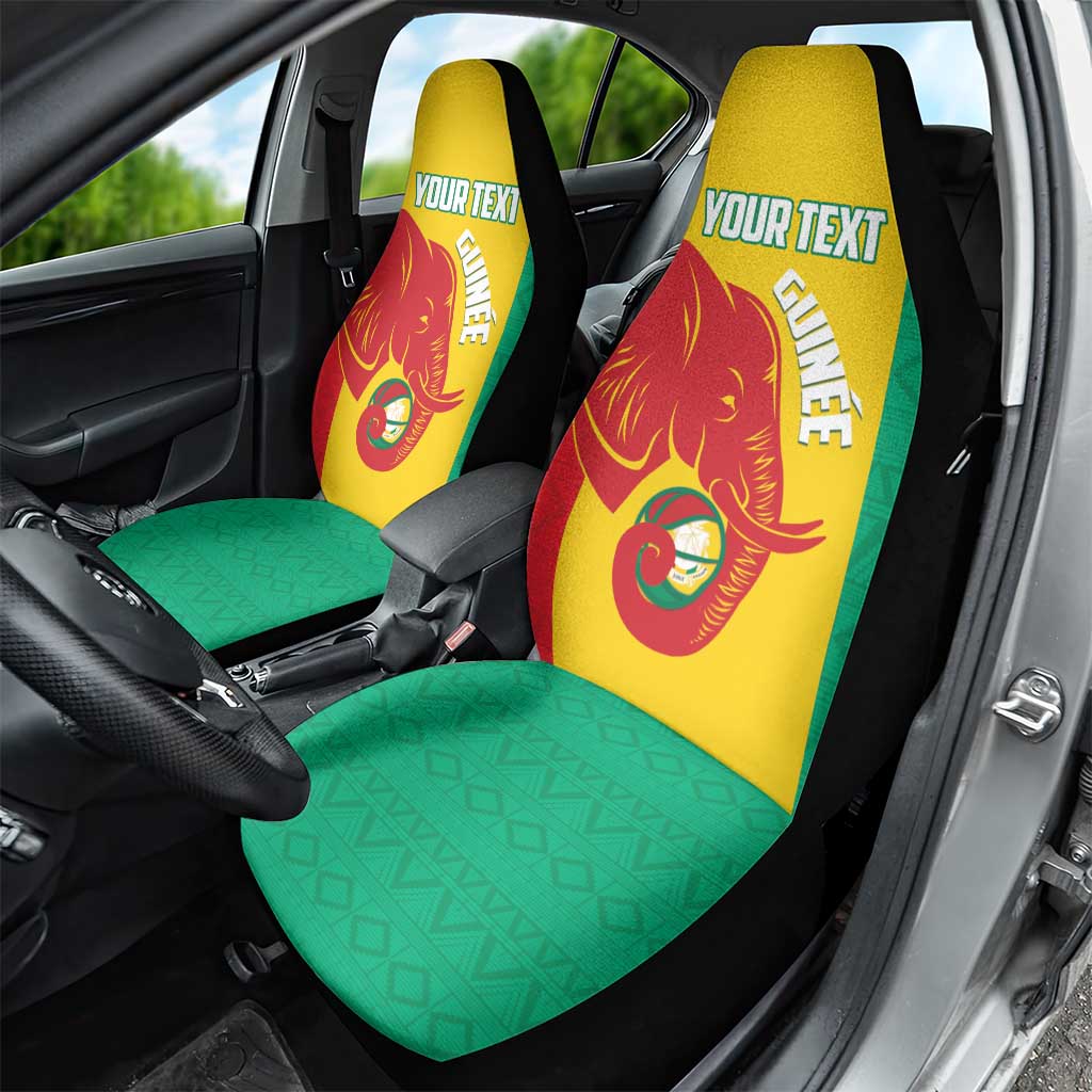 Afro Basketball Custom Guinea Car Seat Cover Syli Nationale African Pattern - African Pride