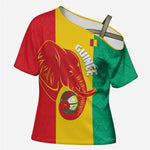 Guinea Basketball Custom Cross Shoulder Shirt Syli Nationale African Pattern