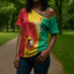 Guinea Basketball Custom Cross Shoulder Shirt Syli Nationale African Pattern