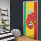 Guinea Basketball Custom Door Cover Syli Nationale African Pattern
