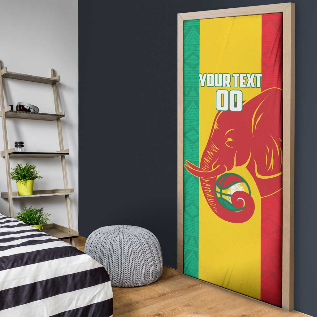 Guinea Basketball Custom Door Cover Syli Nationale African Pattern