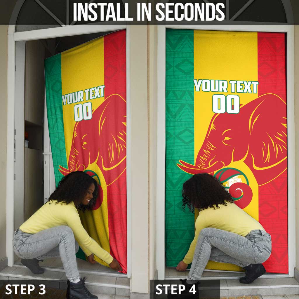Guinea Basketball Custom Door Cover Syli Nationale African Pattern