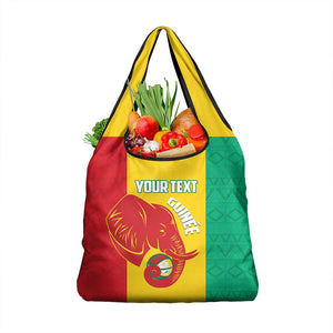 Afro Basketball Custom Guinea Grocery Bag Syli Nationale African Pattern - African Pride