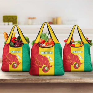 Afro Basketball Custom Guinea Grocery Bag Syli Nationale African Pattern - African Pride