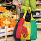 Afro Basketball Custom Guinea Grocery Bag Syli Nationale African Pattern - African Pride