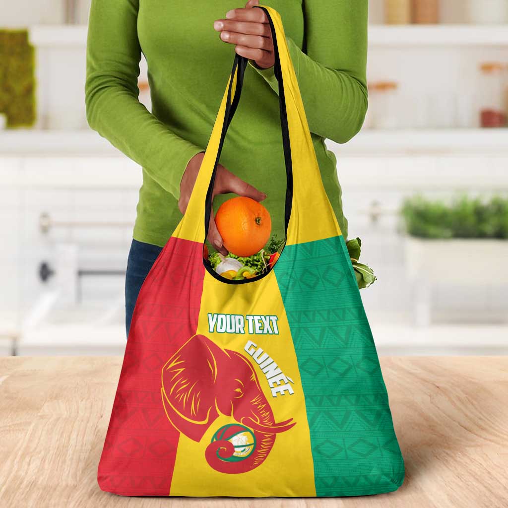 Afro Basketball Custom Guinea Grocery Bag Syli Nationale African Pattern - African Pride