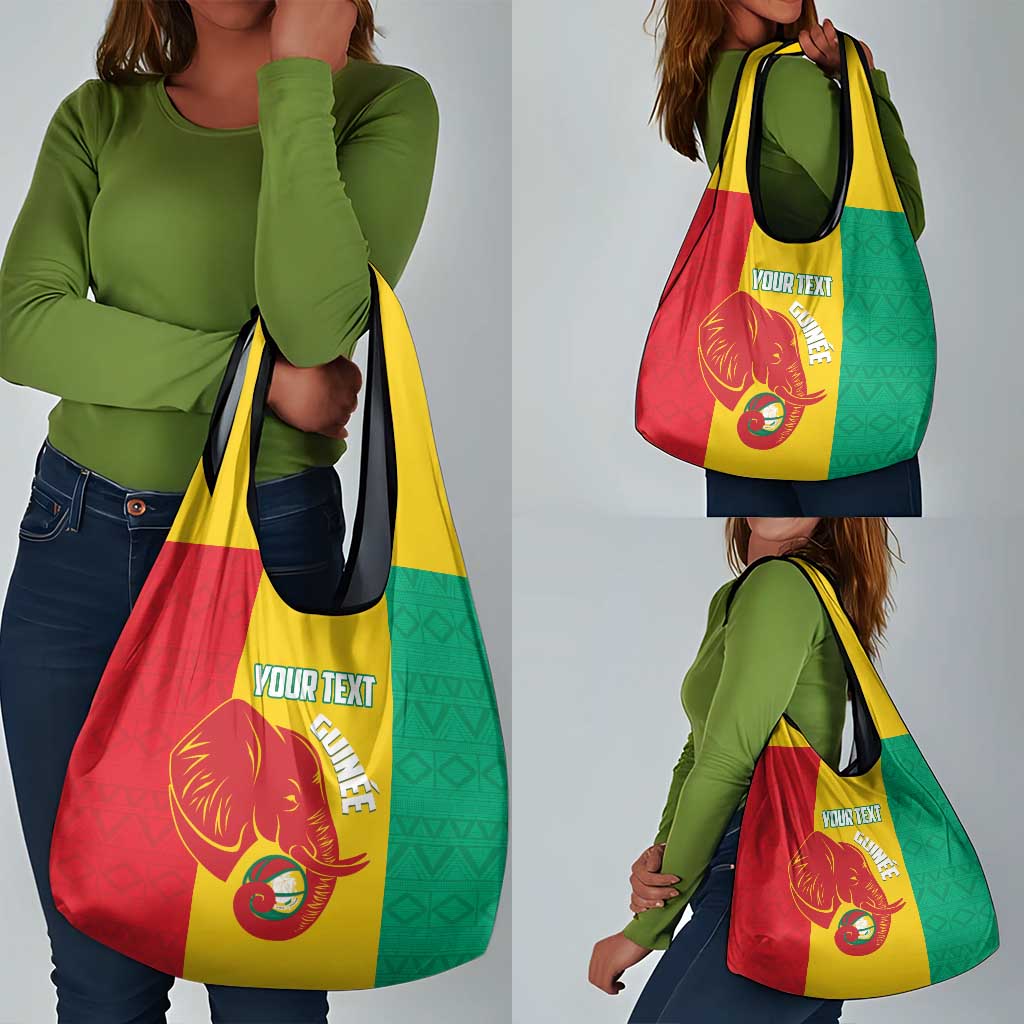 Afro Basketball Custom Guinea Grocery Bag Syli Nationale African Pattern - African Pride