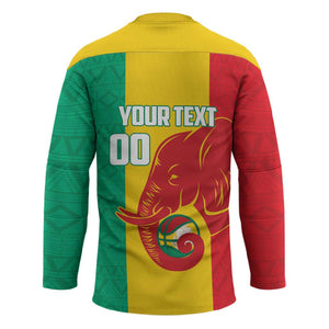 Guinea Basketball Custom Hockey Jersey Syli Nationale African Pattern