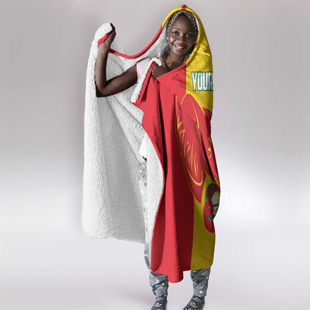 Afro Basketball Custom Guinea Hooded Blanket Syli Nationale African Pattern - African Pride