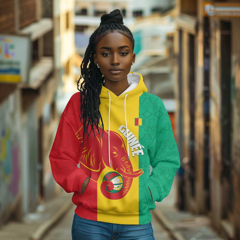 Afro Basketball Custom Guinea Hoodie Syli Nationale African Pattern - African Pride
