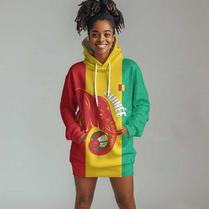 Afro Basketball Custom Guinea Hoodie Dress Syli Nationale African Pattern - African Pride
