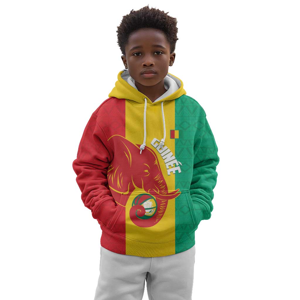 Afro Basketball Custom Guinea Kid Hoodie Syli Nationale African Pattern - African Pride