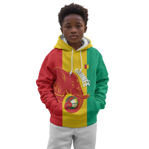 Afro Basketball Custom Guinea Kid Hoodie Syli Nationale African Pattern - African Pride