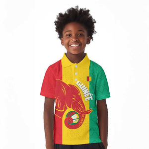 Afro Basketball Custom Guinea Kid Polo Shirt Syli Nationale African Pattern - African Pride