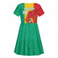 Afro Basketball Custom Guinea Kid Short Sleeve Dress Syli Nationale African Pattern - African Pride