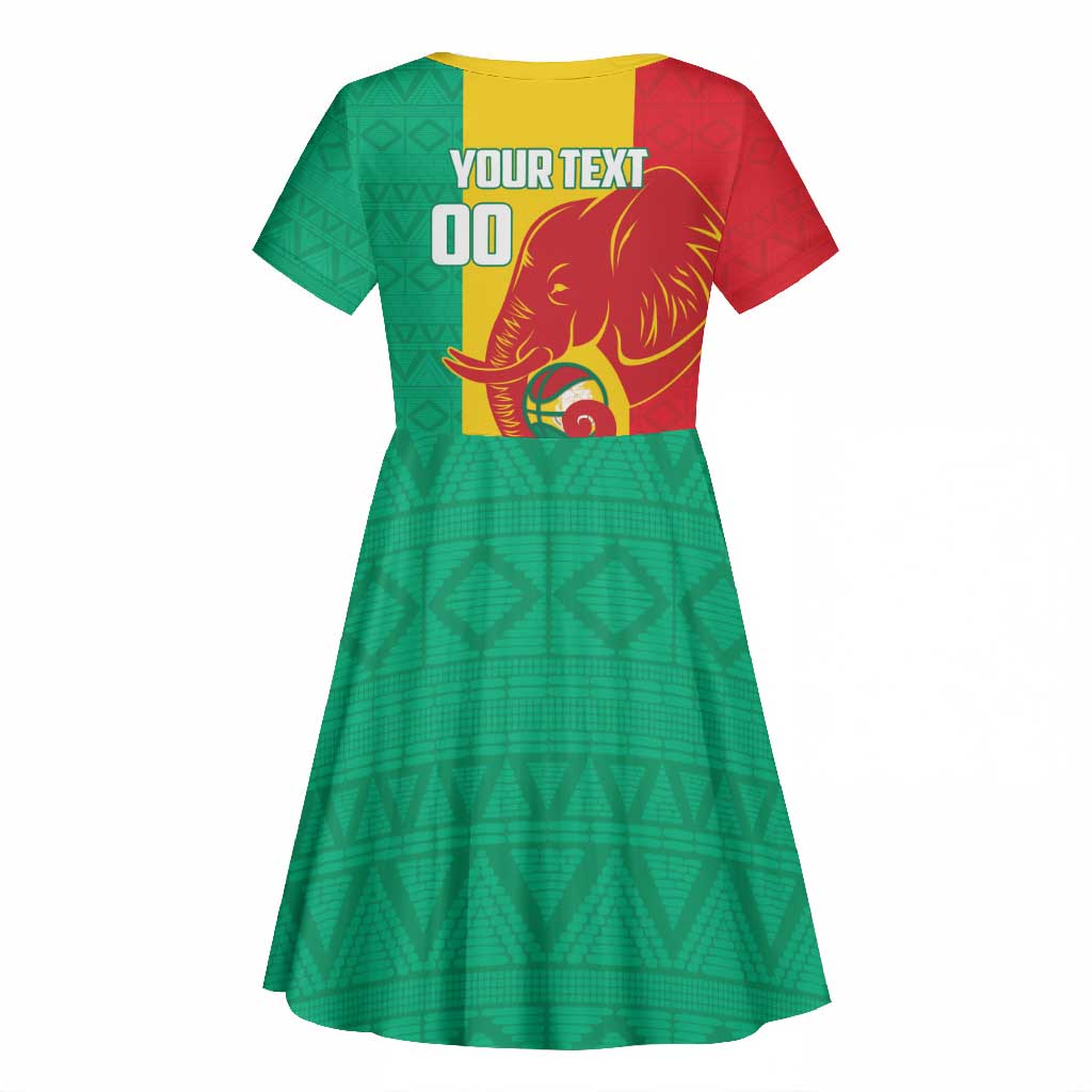 Afro Basketball Custom Guinea Kid Short Sleeve Dress Syli Nationale African Pattern - African Pride