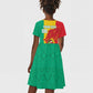 Afro Basketball Custom Guinea Kid Short Sleeve Dress Syli Nationale African Pattern - African Pride