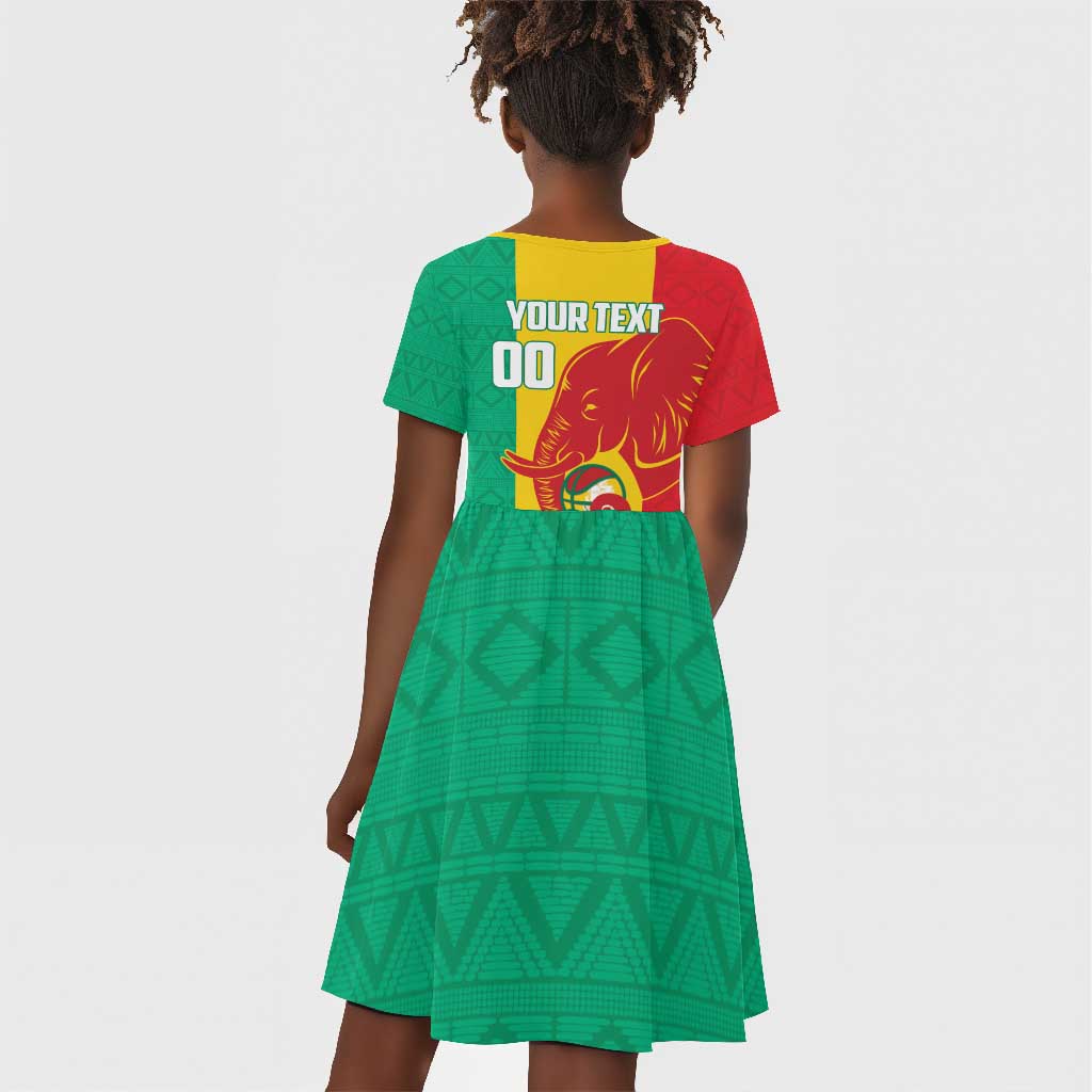 Afro Basketball Custom Guinea Kid Short Sleeve Dress Syli Nationale African Pattern - African Pride