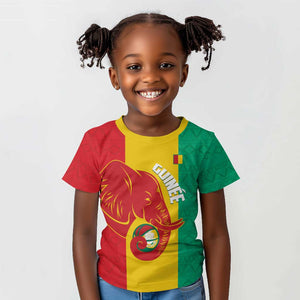 Afro Basketball Custom Guinea Kid T shirt Syli Nationale African Pattern - African Pride