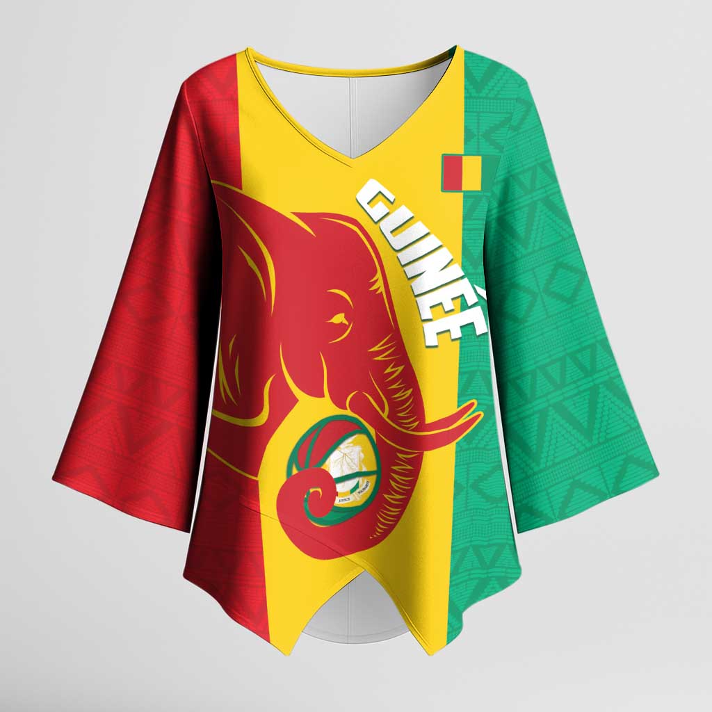 Guinea Basketball Custom Kimono Sleeve Blouse Syli Nationale African Pattern