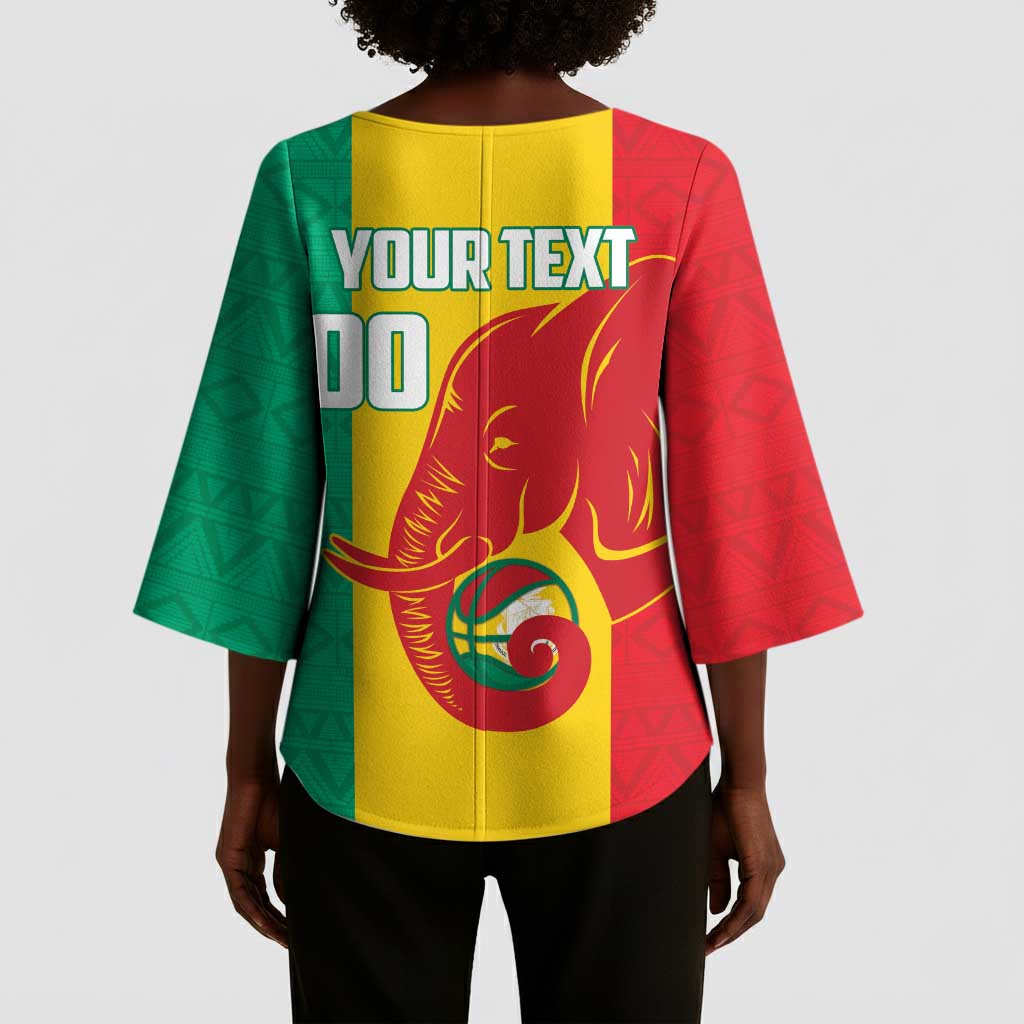 Guinea Basketball Custom Kimono Sleeve Blouse Syli Nationale African Pattern