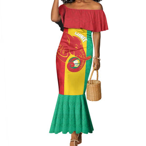 Afro Basketball Custom Guinea Mermaid Dress Syli Nationale African Pattern - African Pride