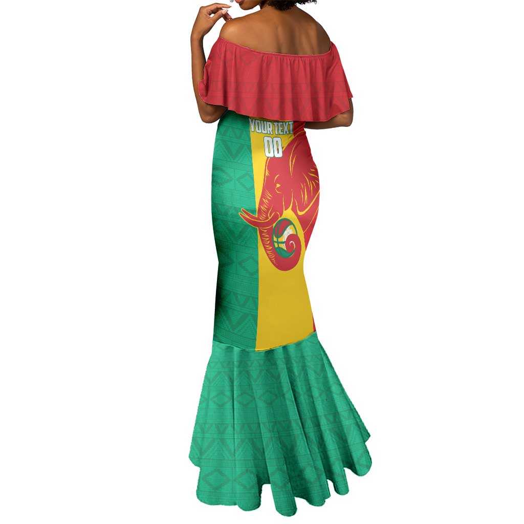 Afro Basketball Custom Guinea Mermaid Dress Syli Nationale African Pattern - African Pride