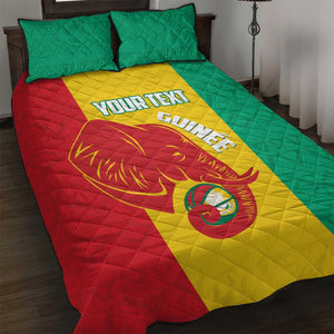 Afro Basketball Custom Guinea Quilt Bed Set Syli Nationale African Pattern - African Pride