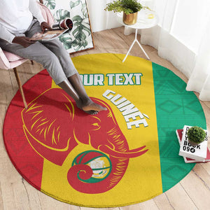 Afro Basketball Custom Guinea Round Carpet Syli Nationale African Pattern - African Pride