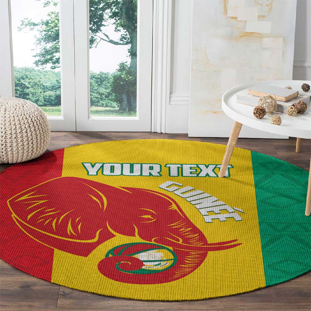 Afro Basketball Custom Guinea Round Carpet Syli Nationale African Pattern - African Pride