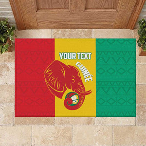Afro Basketball Custom Guinea Rubber Doormat Syli Nationale African Pattern - African Pride