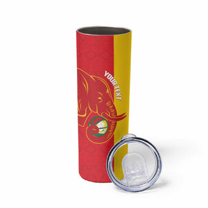 Afro Basketball Custom Guinea Skinny Tumbler Syli Nationale African Pattern - African Pride