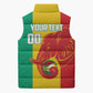 Guinea Basketball Custom Sleeveless Puffer Jacket Syli Nationale African Pattern